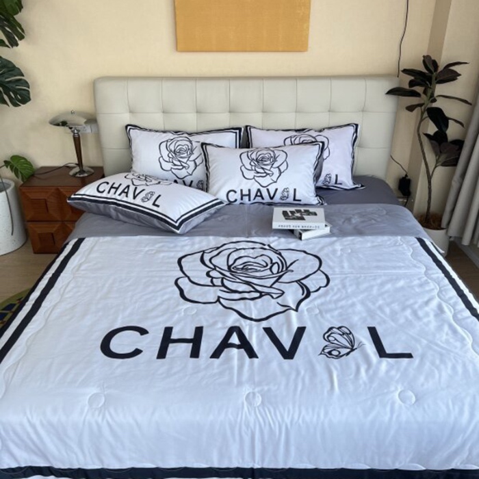 91家纺网 家纺一手货源 找家纺 棉生活 2025新款大版水洗真丝数码夏被四件套 coco香水