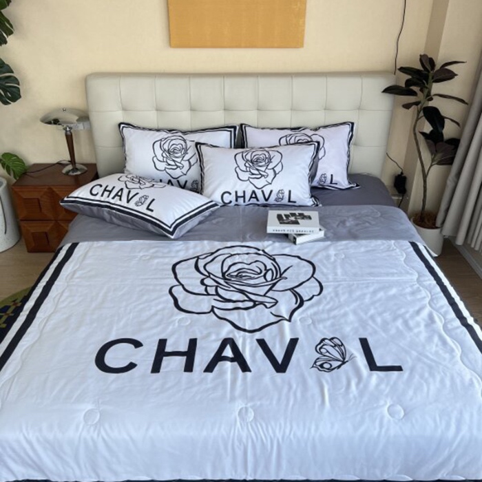 91家纺网 家纺一手货源 找家纺 棉生活 2025新款大版水洗真丝数码夏被四件套 coco香水