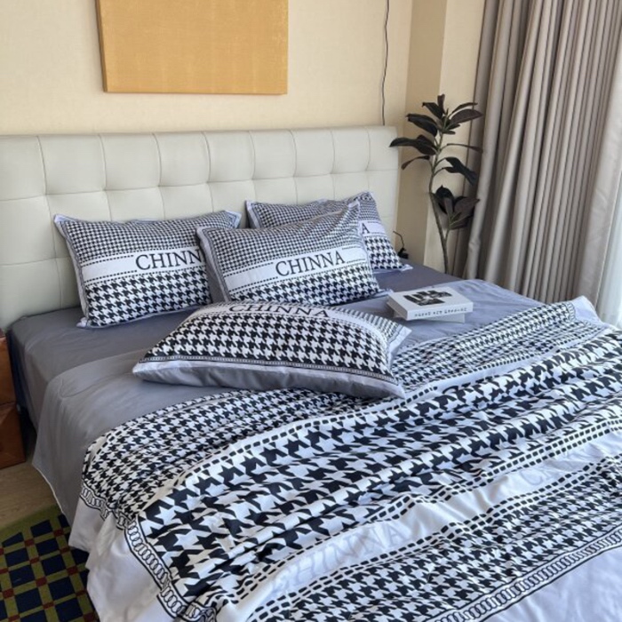 91家纺网 家纺一手货源 找家纺 棉生活 2025新款大版水洗真丝数码夏被四件套 伯尔