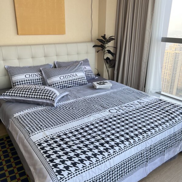 91家纺网 家纺一手货源 找家纺 棉生活 2025新款大版水洗真丝数码夏被四件套 伯尔