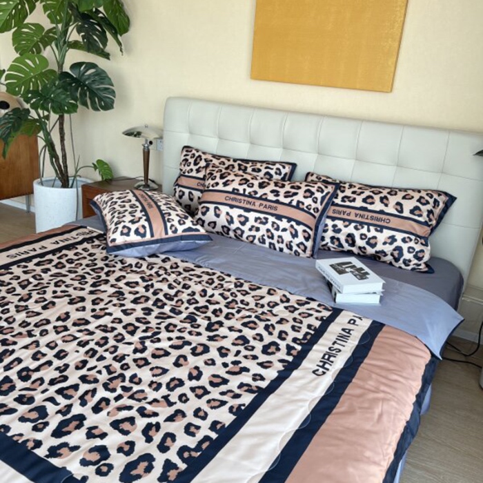 91家纺网 家纺一手货源 找家纺 棉生活 2025新款大版水洗真丝数码夏被四件套 加州之夜