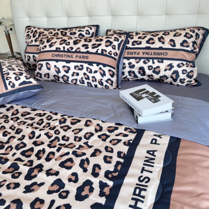 91家纺网 家纺一手货源 找家纺 棉生活 2025新款大版水洗真丝数码夏被四件套 加州之夜