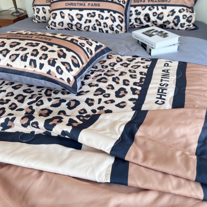 91家纺网 家纺一手货源 找家纺 棉生活 2025新款大版水洗真丝数码夏被四件套 加州之夜