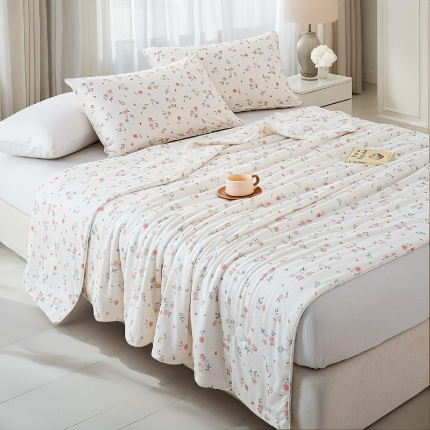 91家纺网 家纺一手货源 找家纺 3D数码印花针织棉凉感夏被 夏凉被 空调被填充大豆纤维配送包装