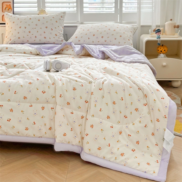 91家纺网 家纺一手货源 找家纺 （总）  壹张床  2025新款A类针织棉双层纱100%新疆棉花夏凉被《包检测》（提供买家秀）