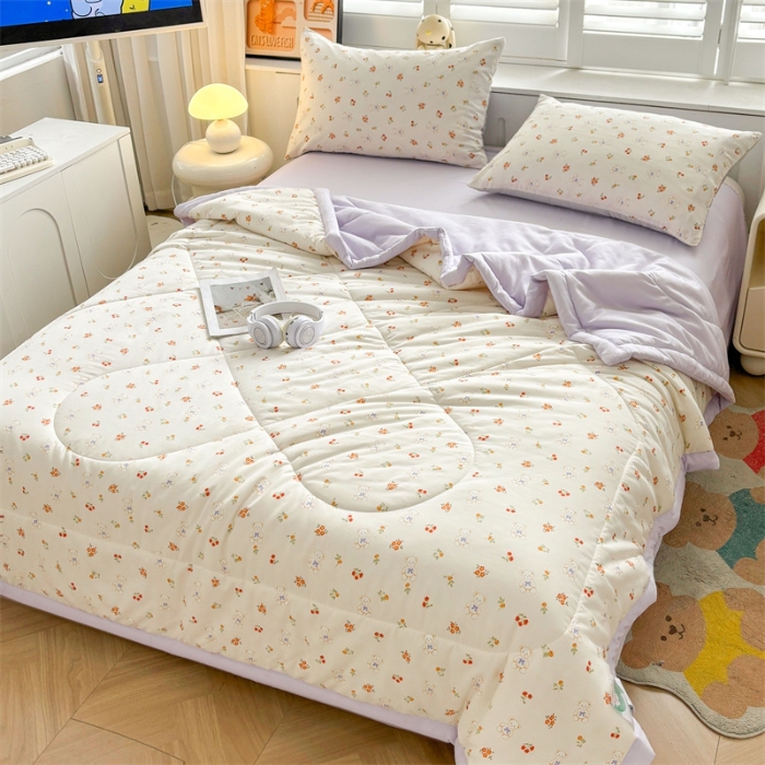 91家纺网 家纺一手货源 找家纺 （总）  壹张床  2025新款A类针织棉双层纱100%新疆棉花夏凉被《包检测》（提供买家秀）