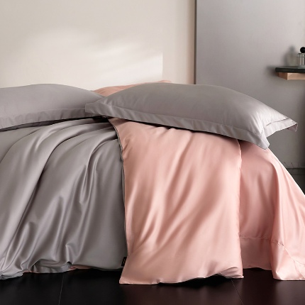 91家纺网 家纺一手货源 找家纺 （总）梧桐树 2025新款60s长绒棉全棉纯色双拼系列单被套