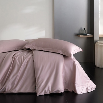 91家纺网 家纺一手货源 找家纺 （总）梧桐树 2025新款60s长绒棉全棉纯色双拼系列单被套