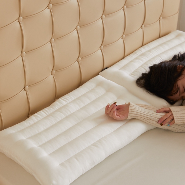 91家纺网 家纺一手货源 找家纺 (总）伟邦枕芯 2021新款80天丝爱心低枕（棚拍图）