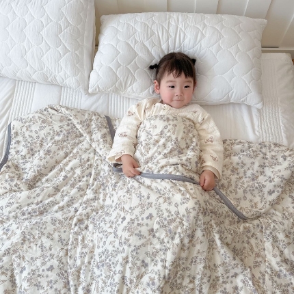 兜米家居 2025夏季A类针织棉夏凉被小清新卡通双面针织棉空调被子被芯 花曦