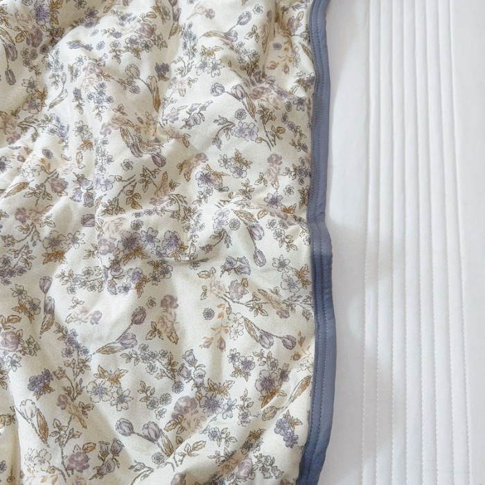 91家纺网 家纺一手货源 找家纺 兜米家居 2025夏季A类针织棉夏凉被小清新卡通双面针织棉空调被子被芯 花曦