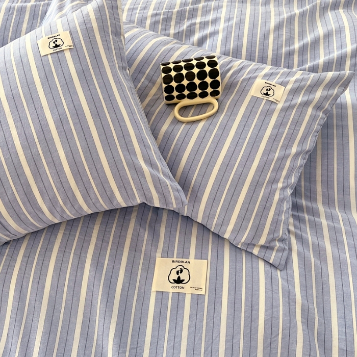 91家纺网 家纺一手货源 找家纺 （总）2025新款色织全棉四件套学生宿舍被套床单四季通用床上套件