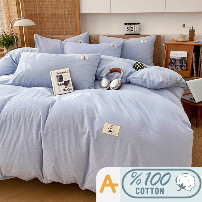 91家纺网 家纺一手货源 找家纺 （总）2025新款色织全棉四件套学生宿舍被套床单四季通用床上套件