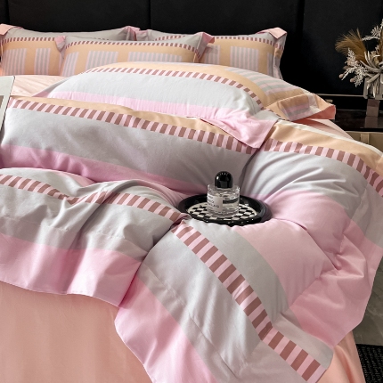 91家纺网 家纺一手货源 找家纺 （总）（控价）2025新款 专版花型 高克重A类 全棉长绒棉数码印花四件套-布拉格之恋