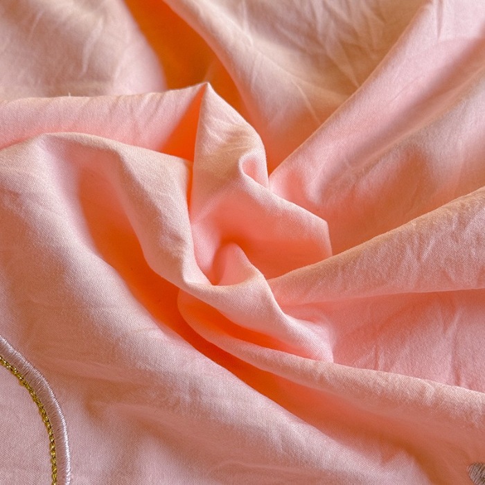 91家纺网 家纺一手货源 找家纺 （总）漫布云2025春夏新品韩版公主风超柔水洗棉床盖夏被款四件套刺绣针织棉双层纱纯棉棉麻全棉公主风床盖款四件套