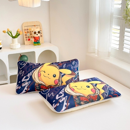 91家纺网 家纺一手货源 找家纺 （总）ds生活馆 2025新款大版卡通冰丝枕套