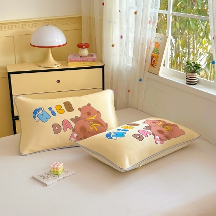 91家纺网 家纺一手货源 找家纺 （总）ds生活馆 2025新款大版卡通冰丝枕套