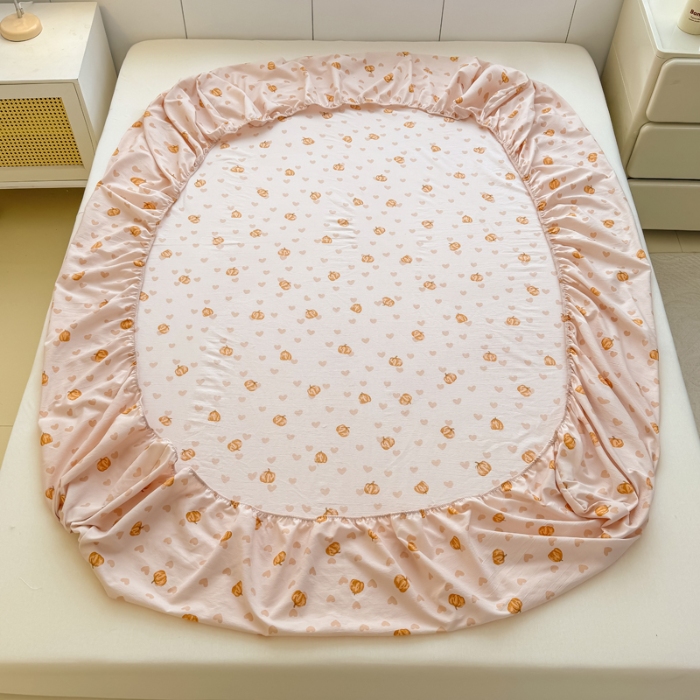 91家纺网 家纺一手货源 找家纺 （总）2025新款针织棉双层纱印花单床笠 床笠三件套