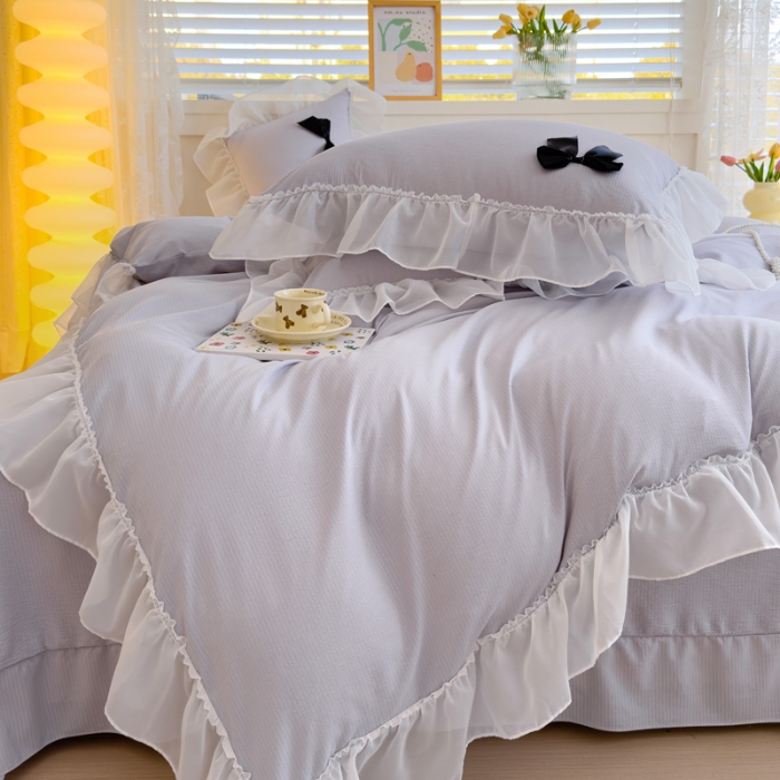 91家纺网 家纺一手货源 找家纺 （总）2025新款韩式泡泡棉四件套针织棉四件套水洗真丝纯棉全棉四件套