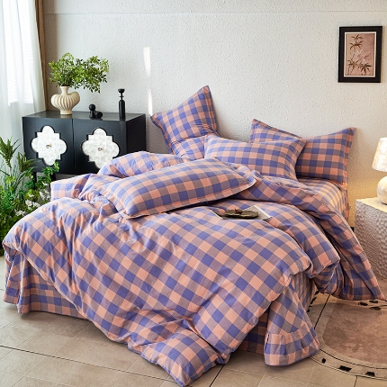 91家纺网 家纺一手货源 找家纺 （总）斯尔顿2025新款全棉色织水洗棉四件套