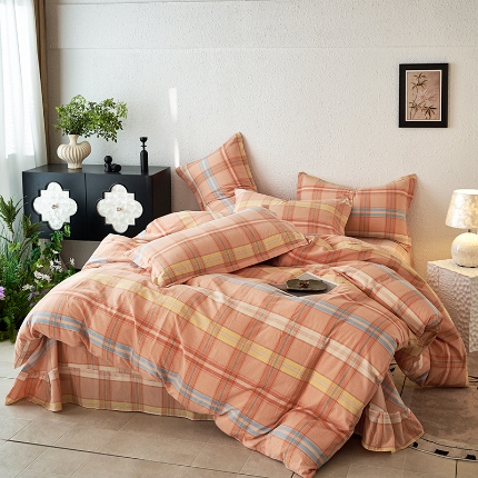 91家纺网 家纺一手货源 找家纺 （总）斯尔顿2025新款全棉色织水洗棉四件套