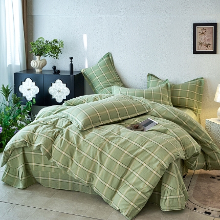 91家纺网 家纺一手货源 找家纺 （总）斯尔顿2025新款全棉色织水洗棉四件套