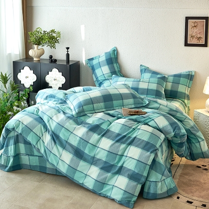 91家纺网 家纺一手货源 找家纺 （总）斯尔顿2025新款全棉色织水洗棉四件套