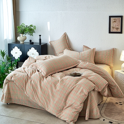 91家纺网 家纺一手货源 找家纺 （总）斯尔顿2025新款全棉色织水洗棉四件套