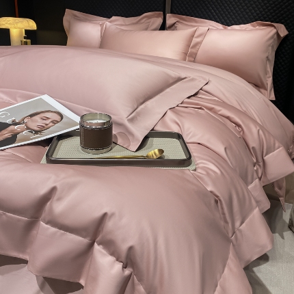 91家纺网 家纺一手货源 找家纺 （总）（总）星蕴家纺 2025新款纯色澳棉长绒棉摩卡系列四件套