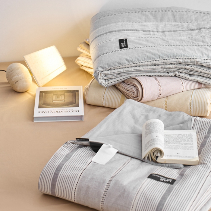 91家纺网 家纺一手货源 找家纺 （总）莱福仕家纺 2025新款原创侘寂系列全棉夏被-夏被四件套