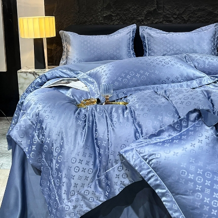 91家纺网 家纺一手货源 找家纺 （总）经年 2025新款水洗真丝提花四件套格林系列