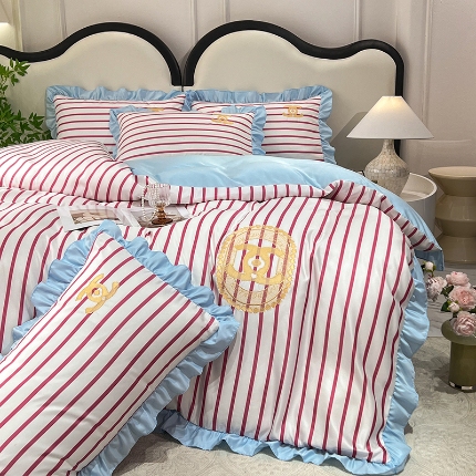 91家纺网 家纺一手货源 找家纺 （总）经年 2025新款水洗真丝韩版四件套浅夏系列