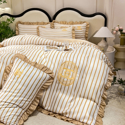 91家纺网 家纺一手货源 找家纺 （总）经年 2025新款水洗真丝韩版四件套浅夏系列