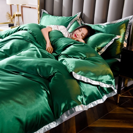 91家纺网 家纺一手货源 找家纺 （总）经年 2025年奢华真丝手感水洗冰丝天丝四件套-初见系列 直播爆款