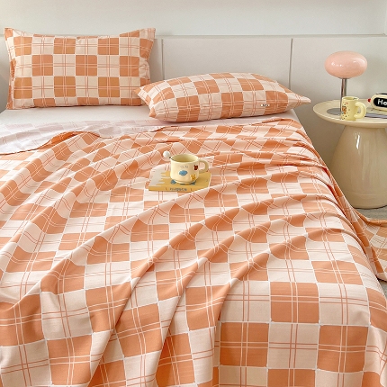 91家纺网 家纺一手货源 找家纺 （总）2025新夏凉被单缎条老粗布三件套床上用品