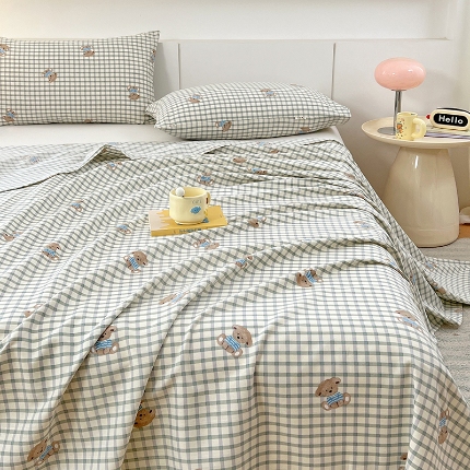 91家纺网 家纺一手货源 找家纺 （总）2025新夏凉被单缎条老粗布三件套床上用品