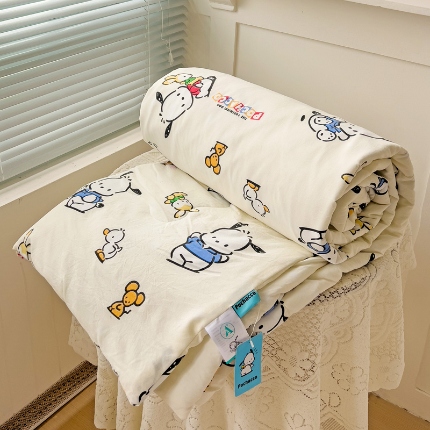 91家纺网 家纺一手货源 找家纺 （总）昊川家纺 2025新款三丽鸥A类水洗双层纱夏被夏凉被空调被