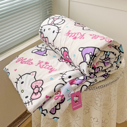 91家纺网 家纺一手货源 找家纺 （总）昊川家纺 2025新款三丽鸥A类水洗双层纱夏被夏凉被空调被