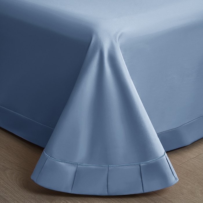 91家纺网 家纺一手货源 找家纺 【2025】100S100支双股长绒棉镂空床单四件套100S/2*50S 500TC 云墅德拉蓝 券后实付价最低720元