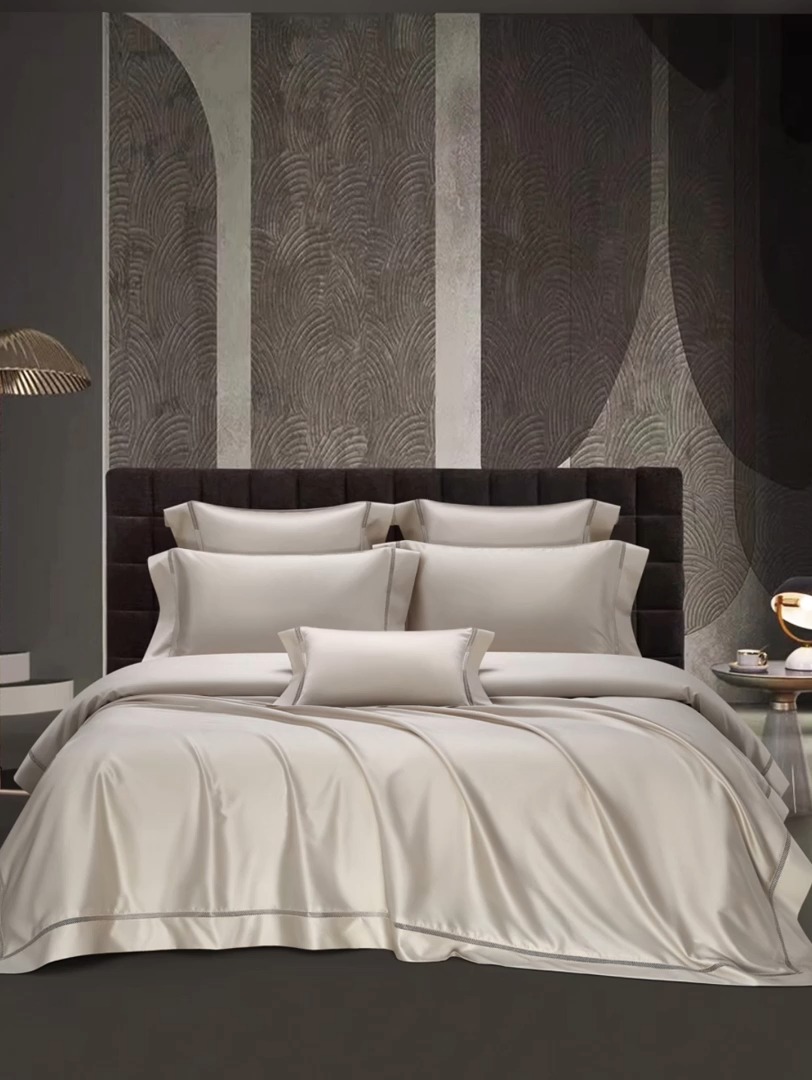 91家纺网 家纺一手货源 找家纺 【2025】100S100支双股长绒棉镂空床单四件套100S/2*50S 500TC 云墅风絮白 券后实付价最低720元