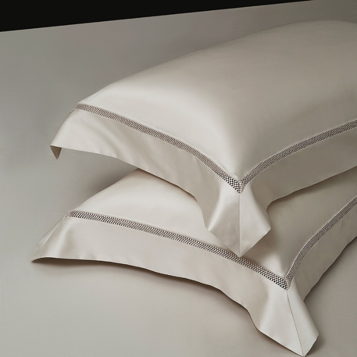 91家纺网 家纺一手货源 找家纺 【2025】100S100支双股长绒棉镂空床单四件套100S/2*50S 500TC 云墅风絮白 券后实付价最低720元