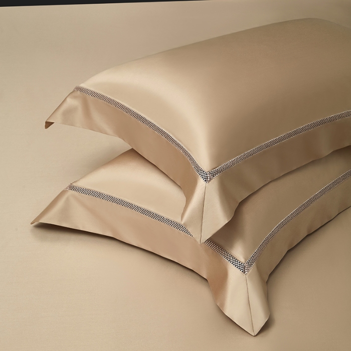 91家纺网 家纺一手货源 找家纺 【2025】100S100支双股长绒棉镂空床单四件套100S/2*50S 500TC 云墅香槟金 券后实付价最低720元