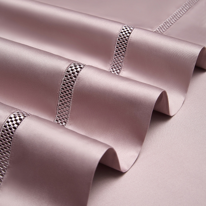 91家纺网 家纺一手货源 找家纺 【2025】100S100支双股长绒棉镂空床单四件套100S/2*50S 500TC 云墅优雅紫 券后实付价最低720元