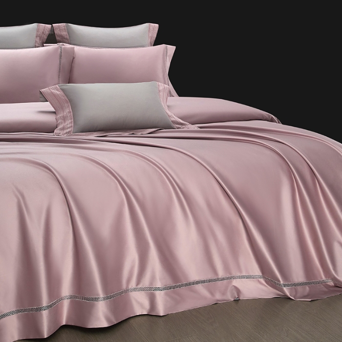 91家纺网 家纺一手货源 找家纺 【2025】100S100支双股长绒棉镂空床单四件套100S/2*50S 500TC 云墅优雅紫 券后实付价最低720元