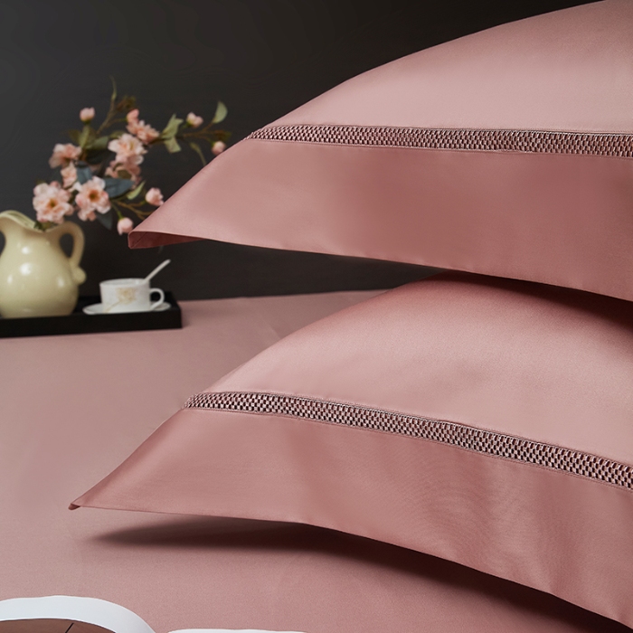 91家纺网 家纺一手货源 找家纺 【2025】100S100支双股长绒棉镂空床单四件套100S/2*50S 500TC 云墅釉里红 券后实付价最低720元