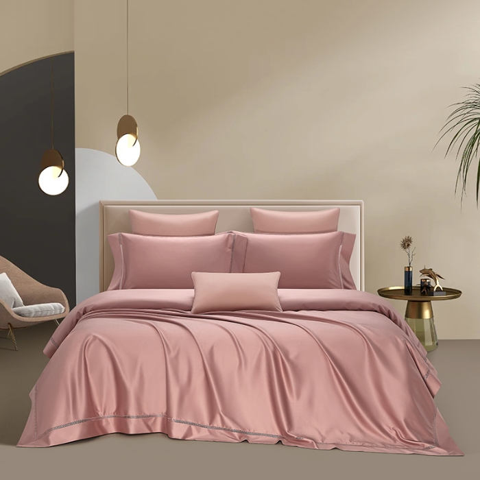 91家纺网 家纺一手货源 找家纺 【2025】100S100支双股长绒棉镂空床单四件套100S/2*50S 500TC 云墅釉里红 券后实付价最低720元