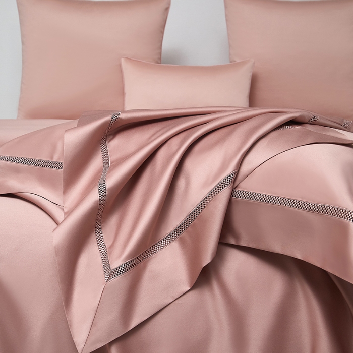 91家纺网 家纺一手货源 找家纺 【2025】100S100支双股长绒棉镂空床单四件套100S/2*50S 500TC 云墅釉里红 券后实付价最低720元