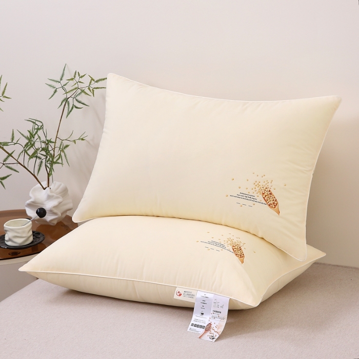 91家纺网 家纺一手货源 找家纺 赛格时代  2025A类全棉大豆枕-单边舒适枕（大豆黄）