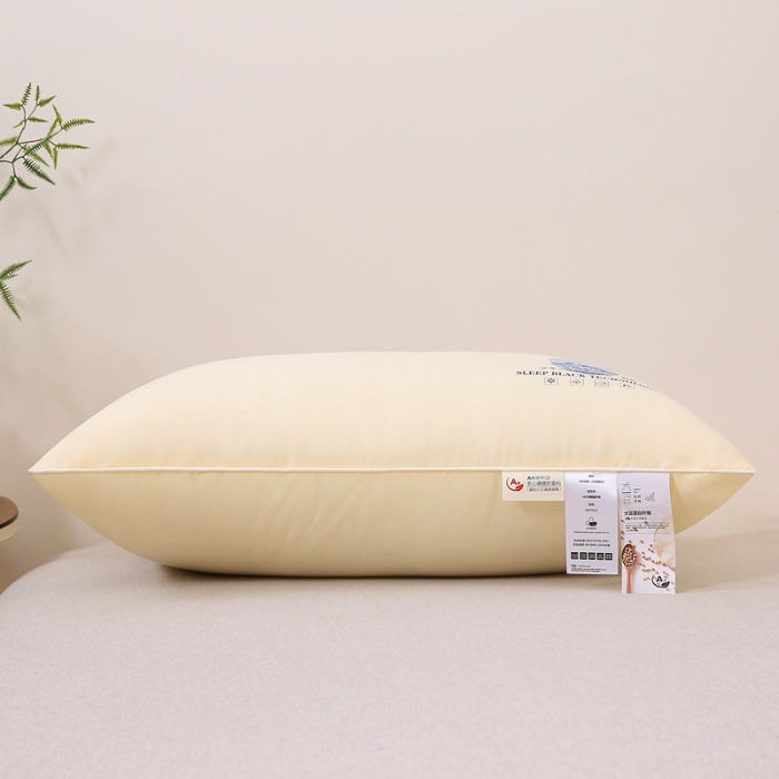 91家纺网 家纺一手货源 找家纺 赛格时代  2025A类全棉大豆枕-单边舒适枕（山峰黄）