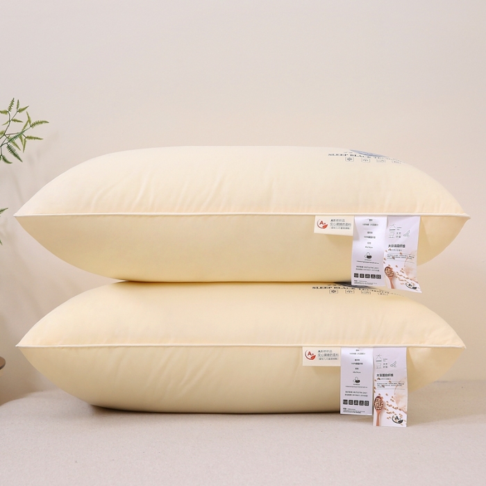91家纺网 家纺一手货源 找家纺 赛格时代  2025A类全棉大豆枕-单边舒适枕（山峰黄）